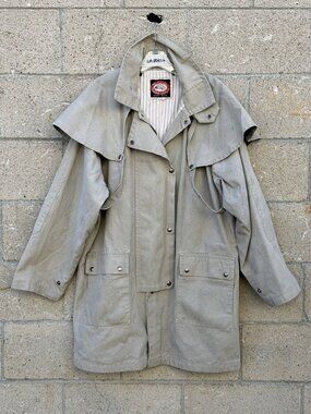 The Australian Outback Collection Canvas Duster Coat Mens XL Khaki Cape